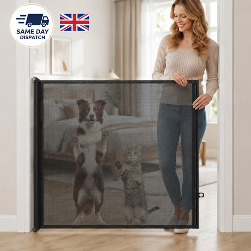 Retractable pet dog gate - pet,