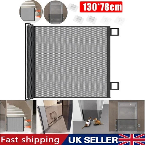 Retractable pet dog gate - retractable,