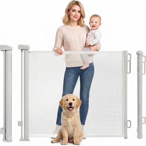 Retractable stair gate for - retractable,
