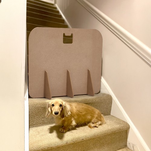 Wooden pet gate with non - gate,