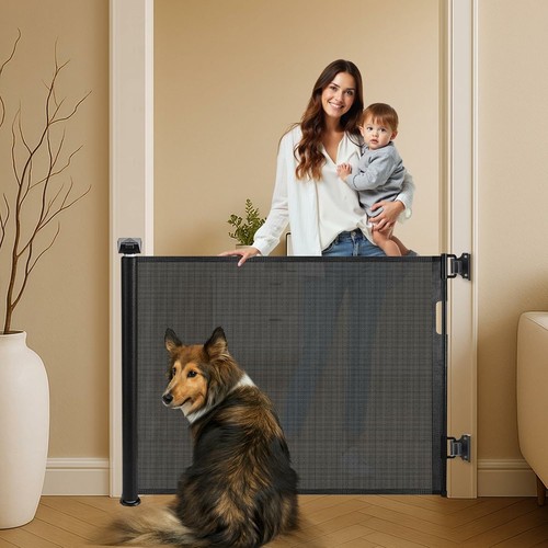 Retractable stair gate for - stair,