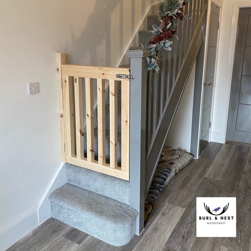 Bespoke wooden stair gate - bespoke,
