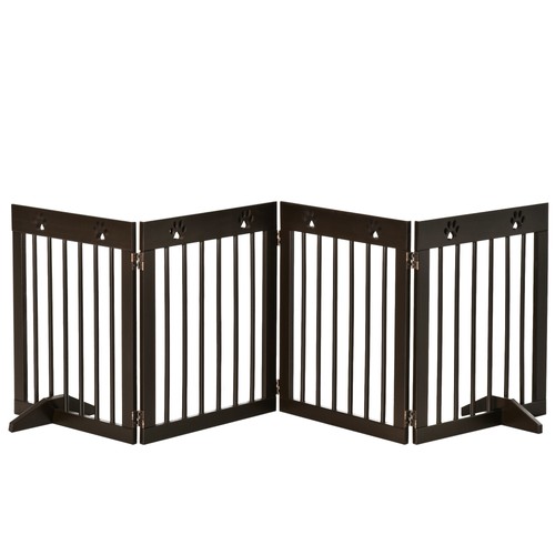 Pawhut panel wooden pet - 4-panel, gate